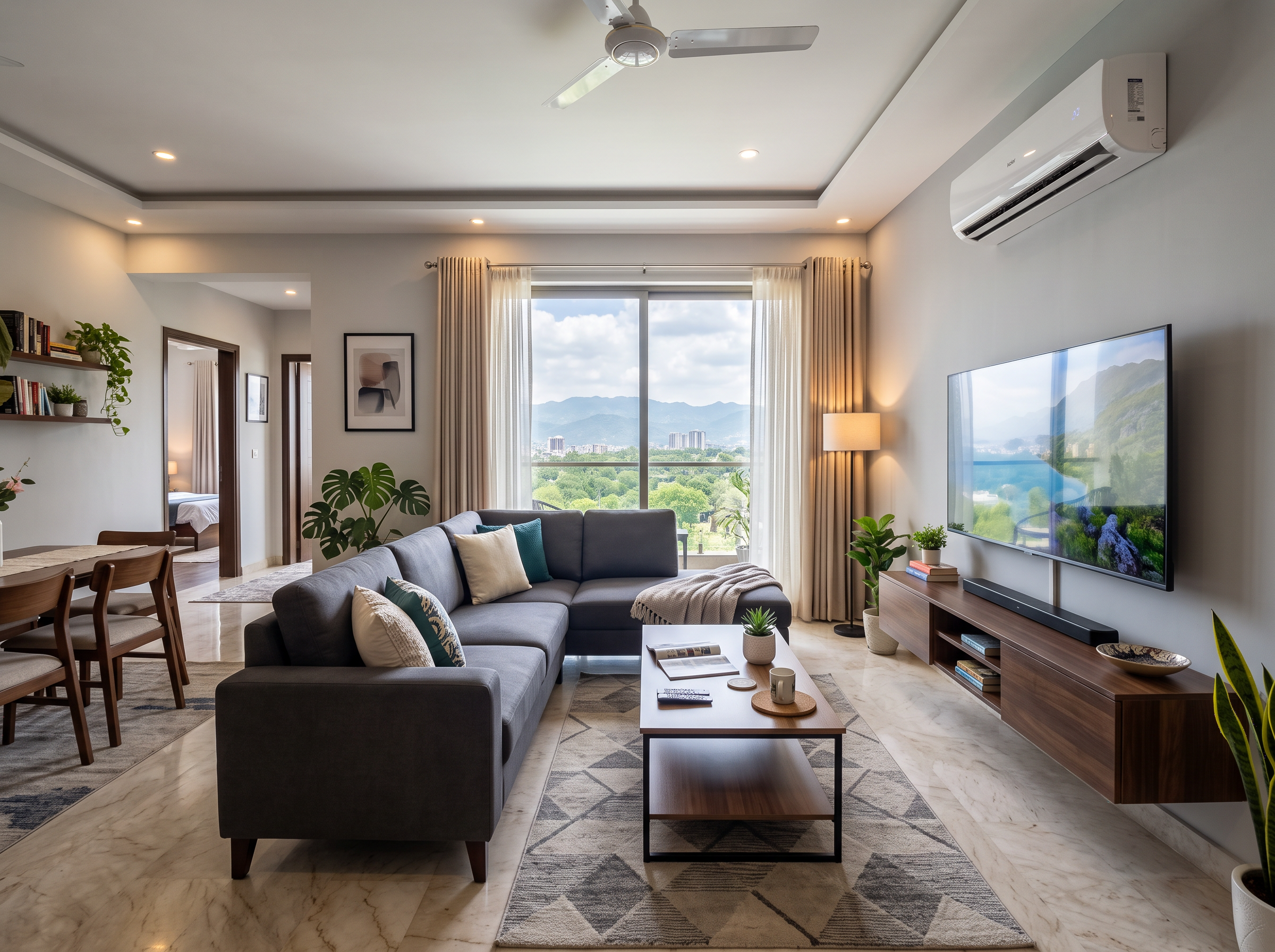Furnished 3BHK shared apartment in DHA Karachi